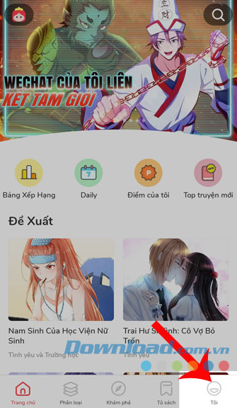 Nhấn vào biểu tượng khuôn mặt