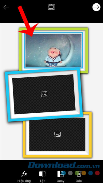 Điều chỉnh lại vị trí của tấm ảnh trong khung hình