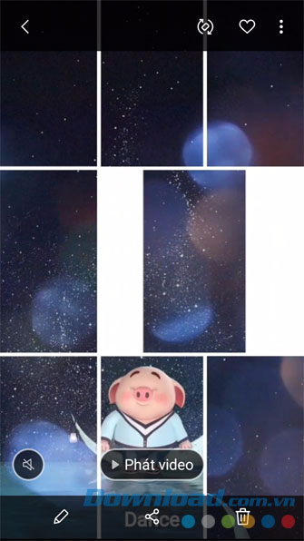 Video sau khi được tạo