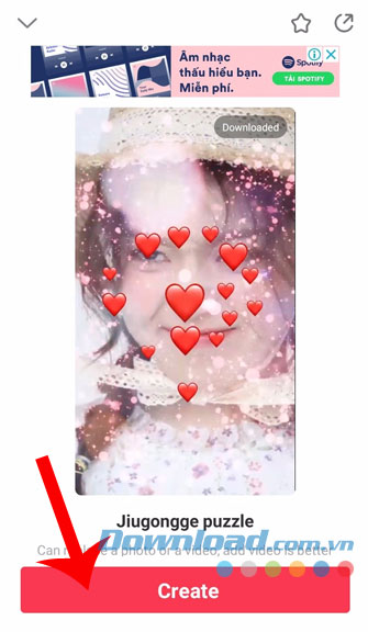 Nhấn vào nút Create