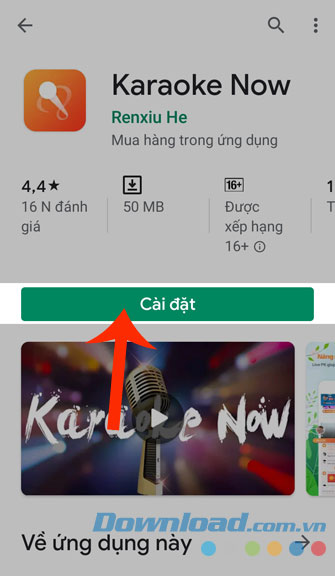 Nhấn Cài đặt
