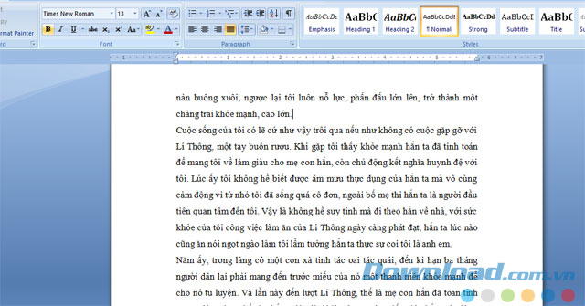 Tất cả những đoạn văn ẩn hiện lên