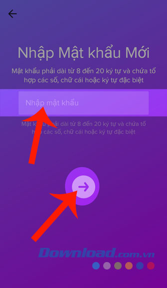 Nhập mật khẩu mới