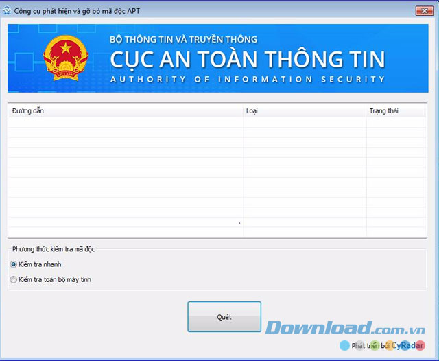Công cụ phát hiện và gỡ bỏ APT được mở lên