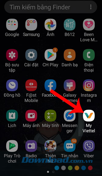 Mở ứng dụng My Viettel