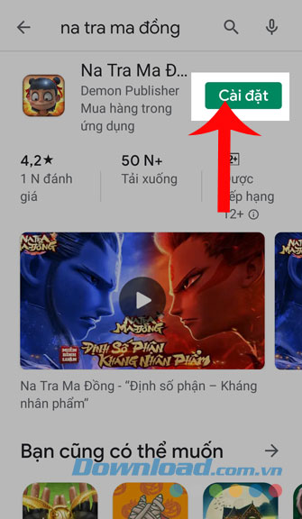 Ấn nút Cài đặt