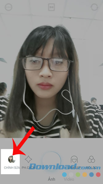 Nhấn vào hình tròn