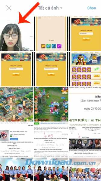 Ấn vào hình ảnh mình muốn xem