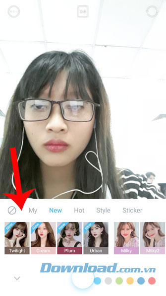 Nhấn vào mục Phong cảnh