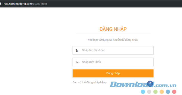 Đăng nhập tài khoản