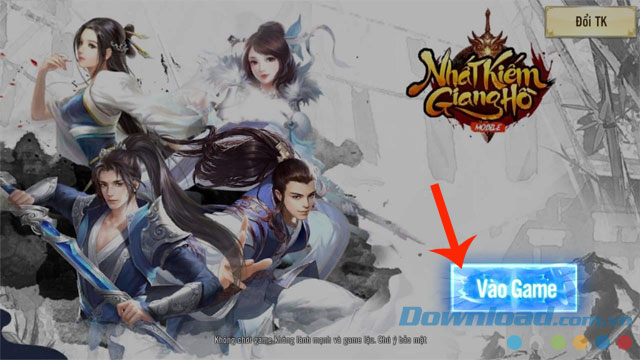 Nhấn nút Vào Game