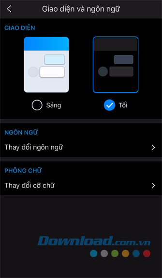Chế được tối đã được bật