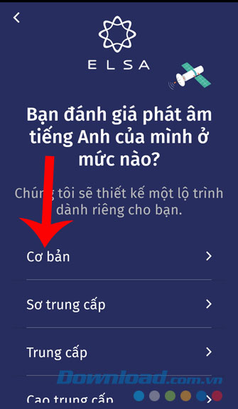 Chọn trình độ nói Tiếng Anh 