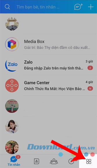 Nhấn vào mục Thêm