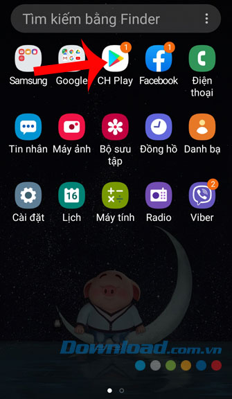 Mở ứng dụng CH Play