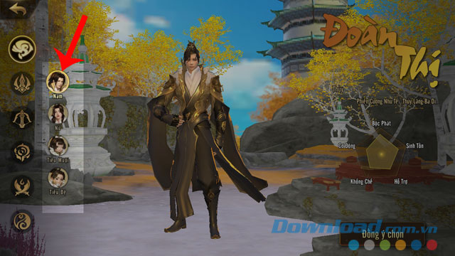 Chọn kiểu nhân vật