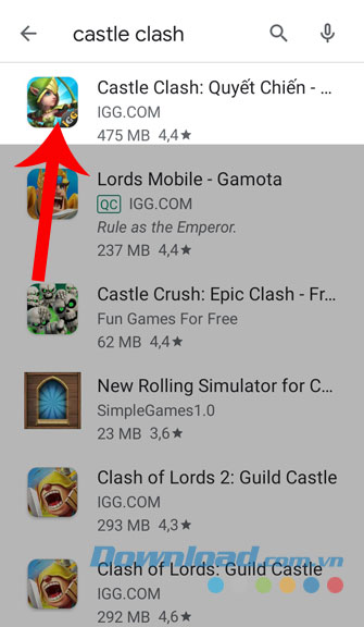 Gõ từ khóa và tìm kiếm