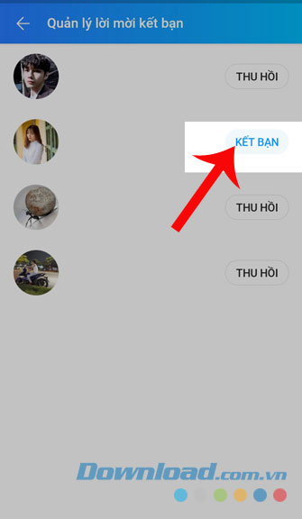 Lời mời kết bạn đã bị hủy