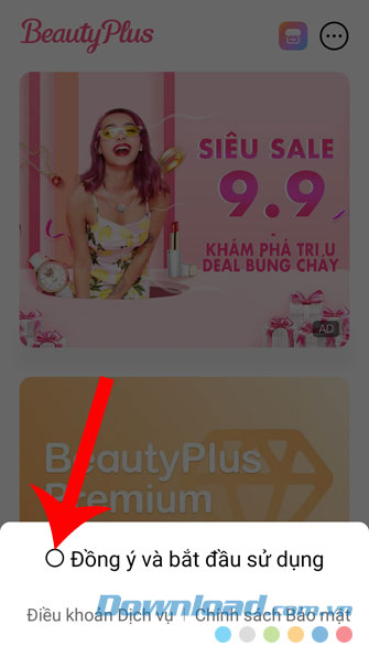 Nhấn vào mục Đồng ý và bắt đầu sử dụng