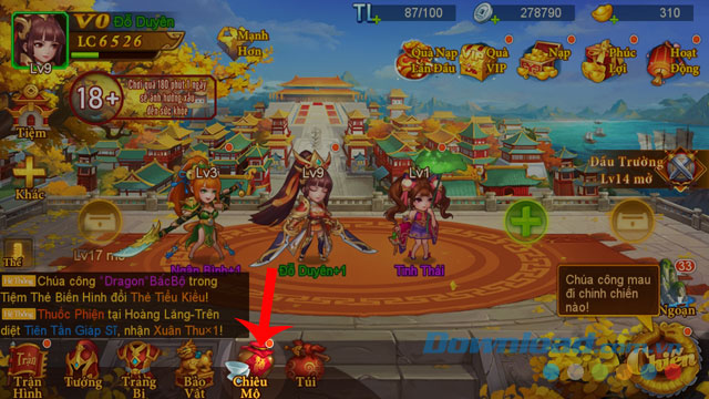 Ấn nút Chiêu mộ