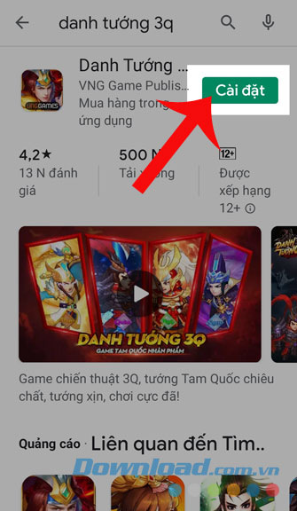 Nhấn nút Cài đặt