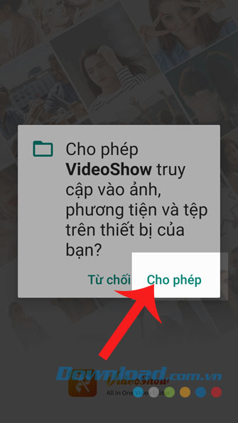 Nhấn nút Cho phép