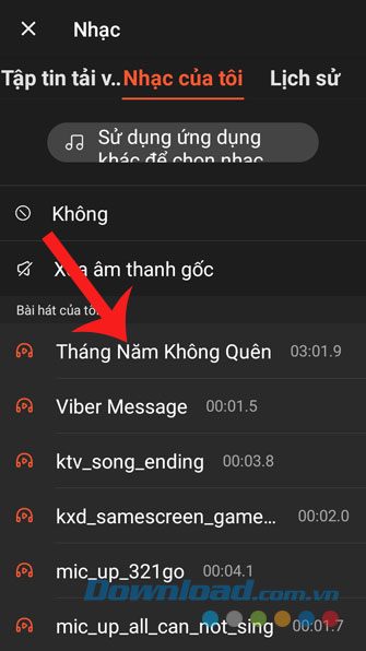 Chọn bài hát