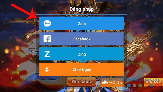 Đăng nhập tài khoản