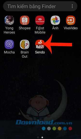 Mở và đăng nhật tài khoản Sendo