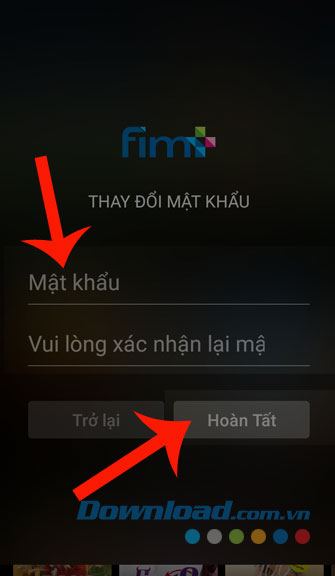 Thiết lập mật khẩu