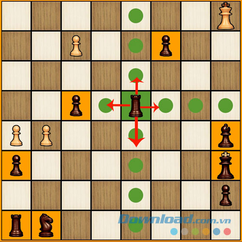 Hướng đi của quân Xe