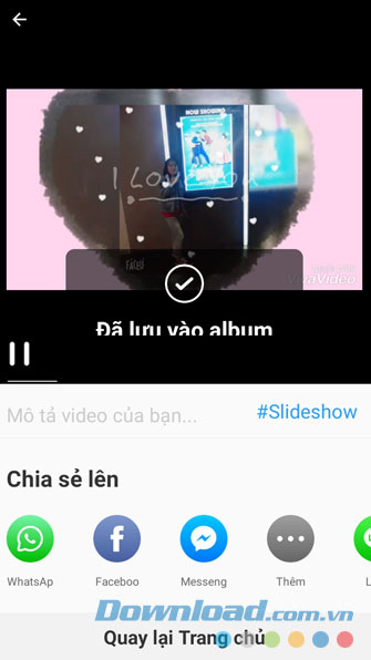 Video đã lưu vào điện thoại