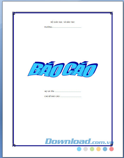 Trang bìa sau khi đã được thiết kế xong