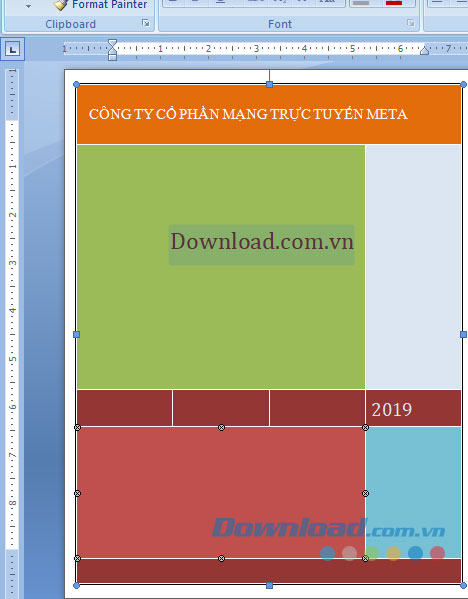 Trang bìa sau khi làm xong