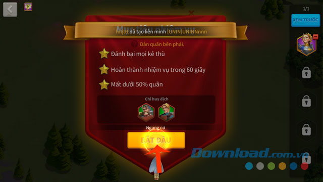 Nhấn vào nút Bắt đầu