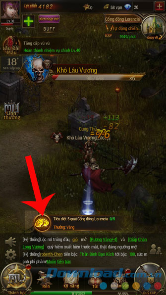 Nhấn vào mục Nhiệm vụ