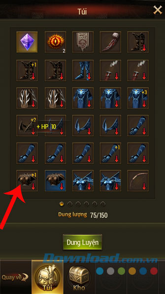 Nhấn vào một đồ vật bất kỳ