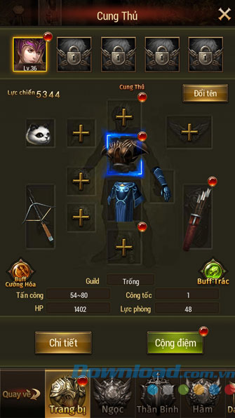 Tất cả những đồ vật đang trang bị cho nhân vật