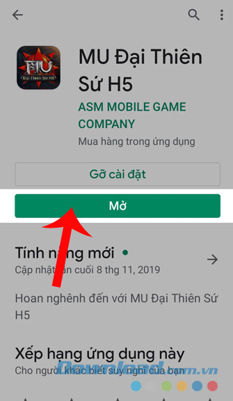 Ấn nút Cài đặt