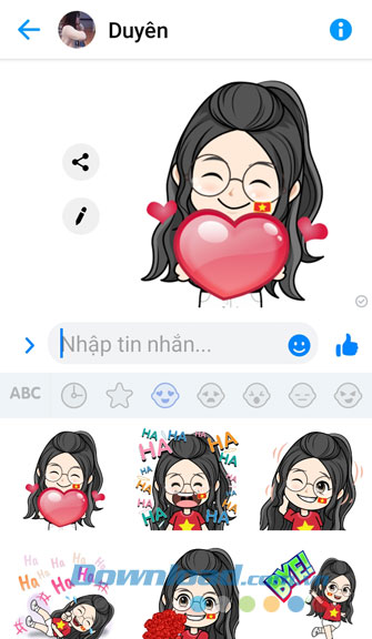 Nhắn tin Sticker trên Facebook Messenger