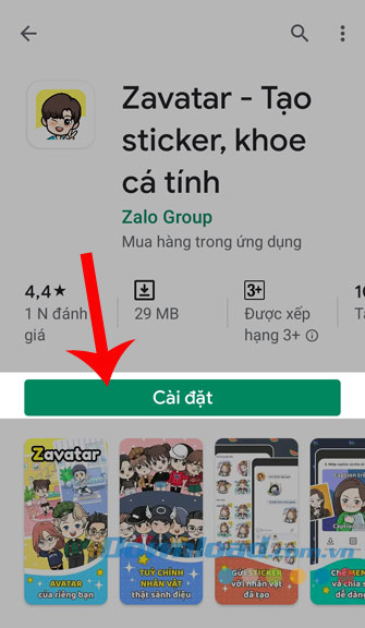 Nhấn nút Cài đặt