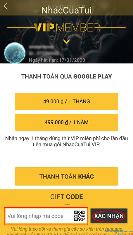 Nhập Code