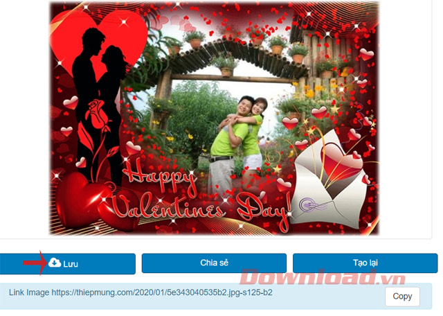 Lưu ảnh Valentine