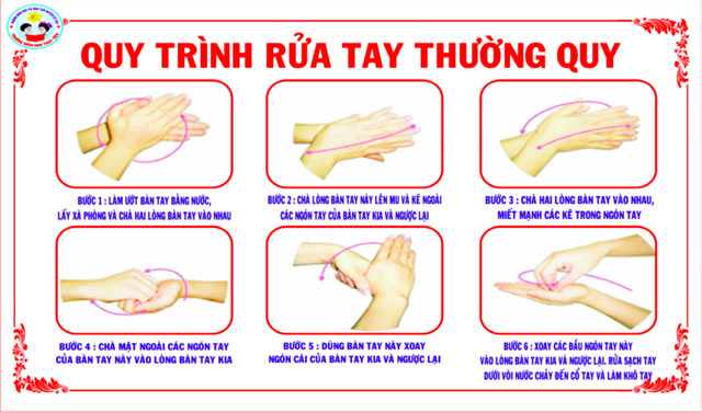 Quy trình rửa tay thường quy