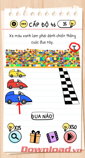 Đáp án game Brain Test câu 46