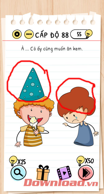 Đáp án game Brain Test câu 88