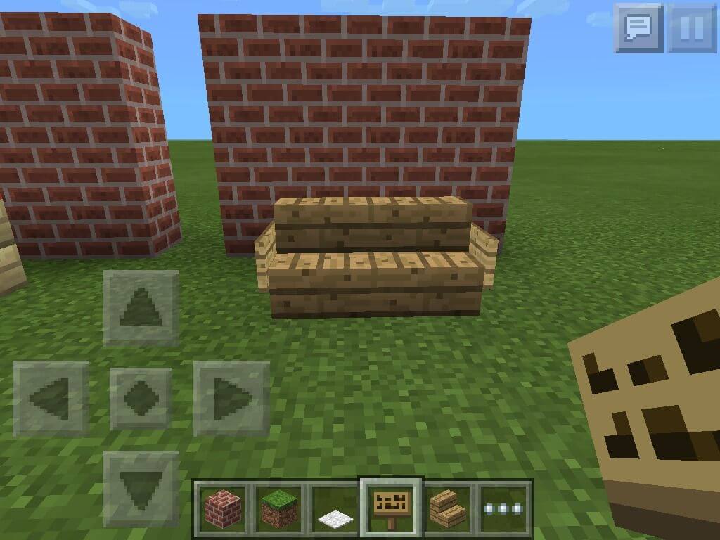 Tạo ghế trong phòng khách Minecraft 