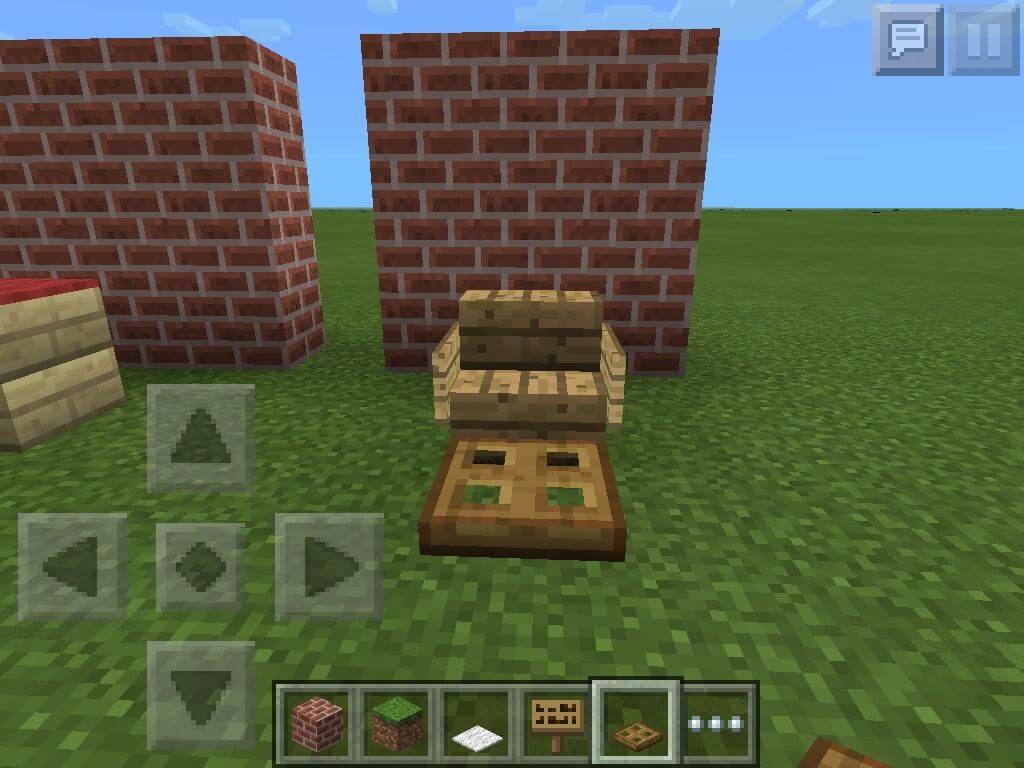 Thiết kế ghế tựa trong Minecraft 