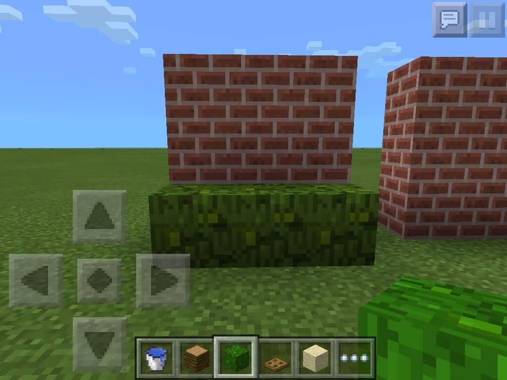 Đặt khối lá trong Minecraft