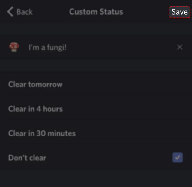 Tùy chọn trạng thái Discord
